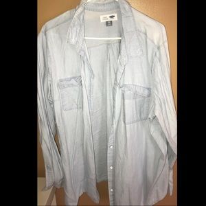 Light Denim Like Material Jacket/Over-shirt